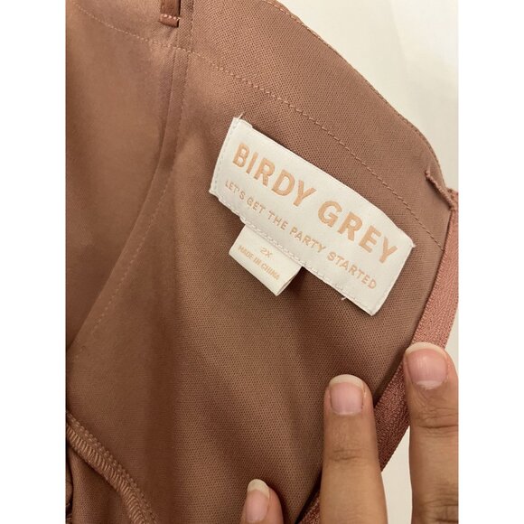 Women Birdy Grey Grace Slit‎ Convertible Dress Chiffon Dusty Rose plus size 2X - Picture 9 of 12